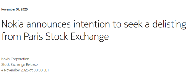 铭创配资 诺基亚拟从巴黎泛欧交易所退市